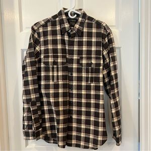 J. Crew Factory Long-Sleeve Plaid Heavyweight Button-Down Workshirt